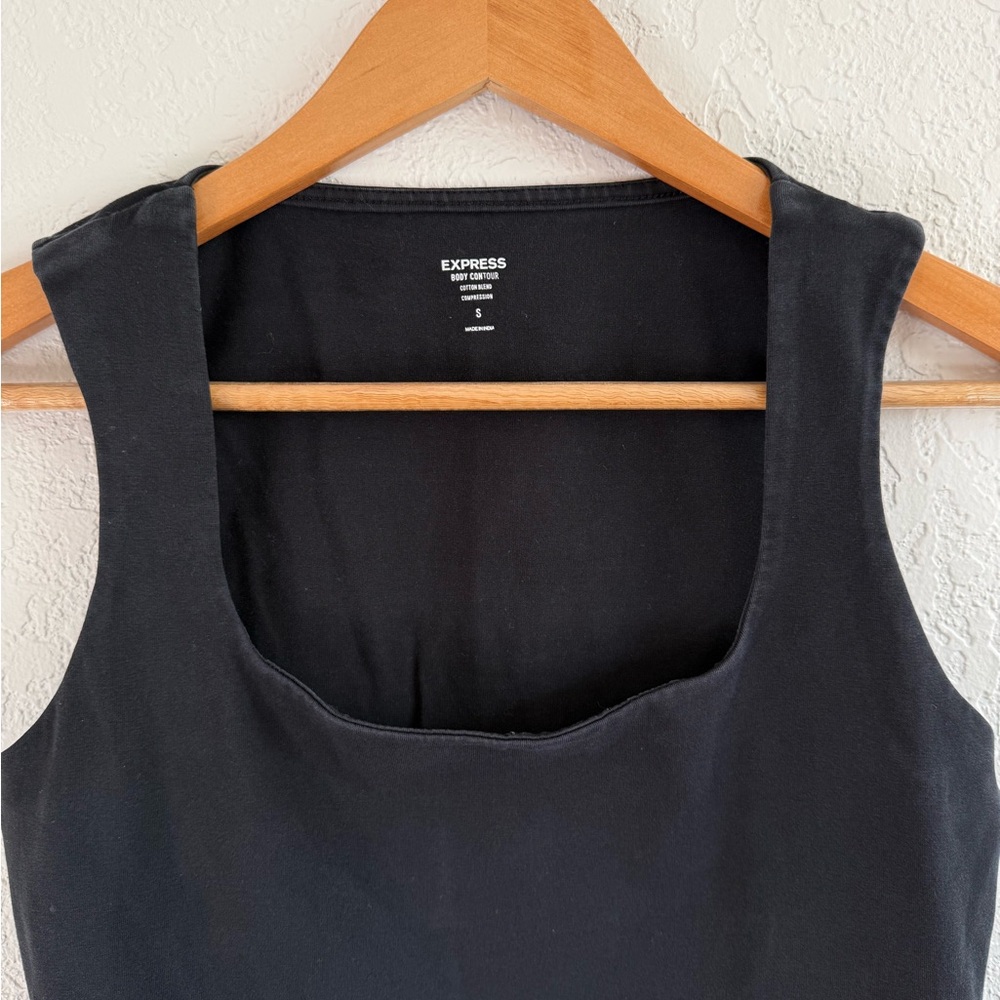 Express Black Square Neck Tank Top - Picture 2 of 3